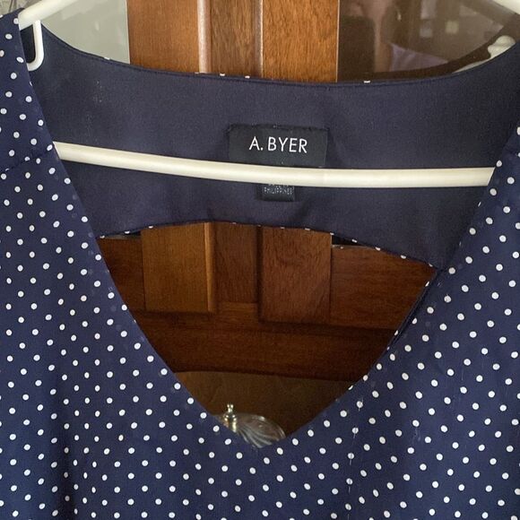 A.Byer polka dot dress. size L - Picture 2 of 6